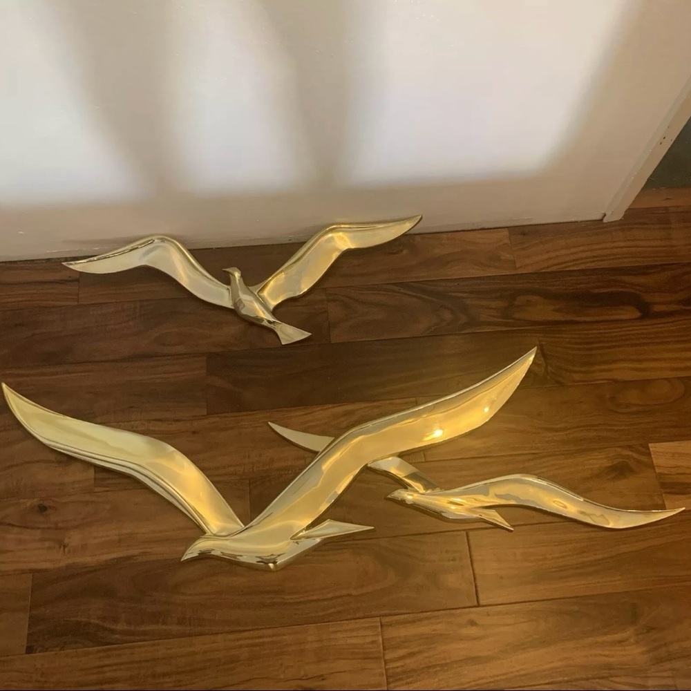 Syroco Seagulls Wall Art 2pc Mid Century